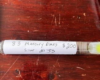#33	83 mercury dimes silver 	 $200.00 
