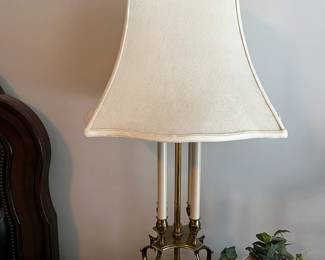 #78	Solid Brass Lamp w/2 lights - 34" tall - Heavy	 $100.00 

