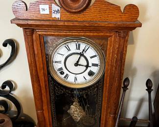 #248	Oak Mantle Clock - Hand Wind w/key	 $35.00 
