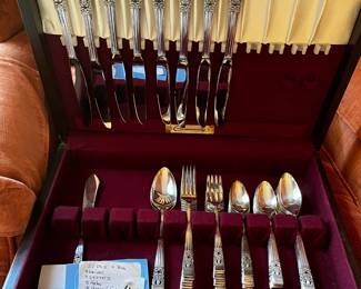 #45	Community Silverplate 51 pc Silverware set in Box	 $120.00 
