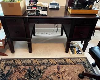 #97	Dark Wood Desk w/4 drawers & Drop Down Front for Keyboard - 60x31x29	 $100.00 
