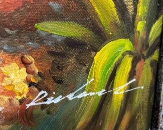 #147	Oil of Blue Bird signed in Ornate Frame - 2'x28	 $75.00 
