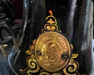 #95	Singer Sewing Machine w/Decals - Good Belt and Foot Pedal w/case	 $75.00 
