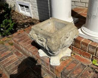 #134	Square Concrete Pot (13sqx13) w/lion Head Corners	 $30.00 
#135	Square Concrete Pot (13sqx13) w/lion Head Corners	 $30.00 
