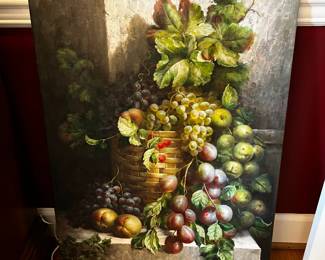 #139	Oil of Basket of Fruit - Original unsigned - 2'x36"	 $250.00 
