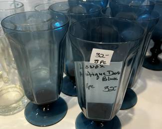 #173	Lenox Antique Dark Blue 8 pc Tea Glasses	 $32.00 
