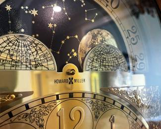 #61	Grandfather Clock by Howard Miller - w/pendulum and key - 21x12x7'	 $350.00 
