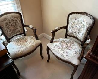 #93	Tapestry Covered Side Chair w/Wood and Nail head trim	 $75.00 
#94	Tapestry Covered Side Chair w/Wood and Nail head trim	 $75.00 
