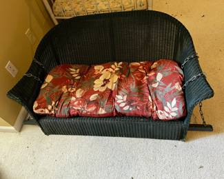 #229	Green Wicker Swing w/cushion - 48" Wide	 $75.00 
