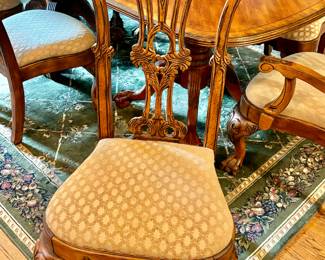 One of the nicest Dining Room Furniture&nbsp;sets we have seen yet! Includes Dining Table, Extra Table Leafs, &nbsp;Table Protection Pad,&nbsp;8 Chairs, China Cabinet and Buffet. This set is in Excellent Condition!