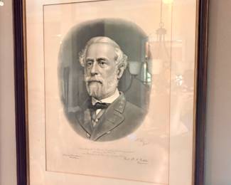 Large Robert E. Lee Framed Print - Civil War Art