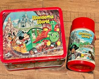 Vintage Disney Lunchbox with Matching Thermos