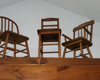 Children's antique chairs