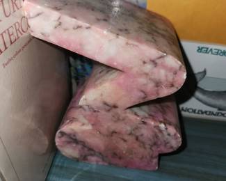 Vintage marble bookends