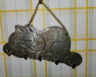 Garfield brass key hook