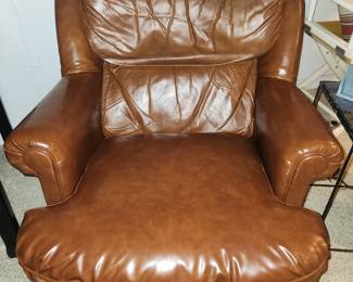 Leather chair (matching ottoman available)
