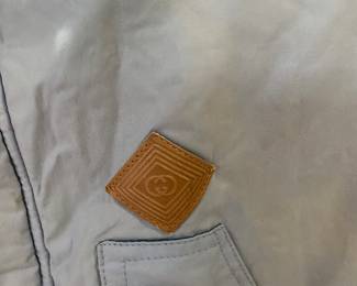 Gucci leather logo on pocket