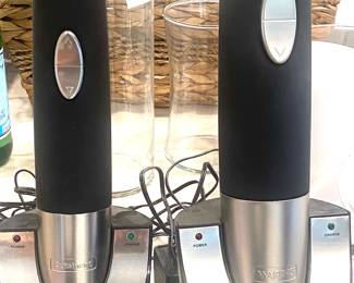 Electric Cuisinart and Waring wine bottle openers