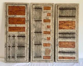 "Pinatubo" Wall Panels - Set of 3- Mt Pinatubo Volcanic Stone