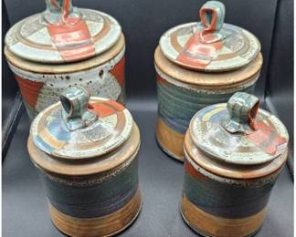 Hand Kilned Artisan Pottery Canister Collection