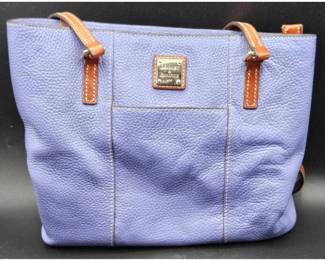 Dooney & Bourke Lexington Blue Pebbled Leather Shoulder Bag