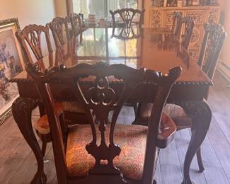 Indonesia dining table with 8 chairs $2,500 OBO