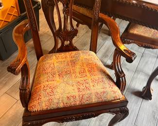 one of 8 chairs - spectacular condition - indonesian dining table with 8 chairs. $2,500 OBO