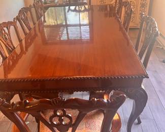 Indonesia dining table with 8 chairs $2,500 OBO