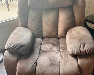 comfy recliner chair with foot up with lever. $150.00
