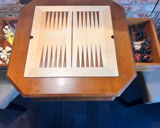 top image of game table...backgammon