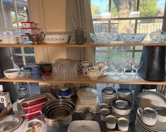 bake ware, dishes, glassware