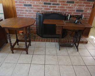 table, treadle machine