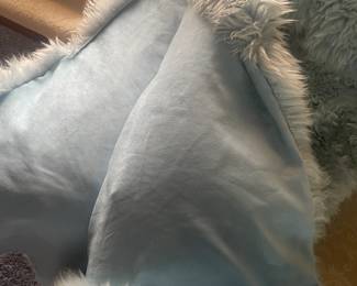 Blue Sheepskin rug with lining
