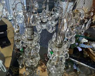 Vintage crystal lamps