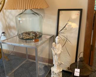 Cast Iron Lantern, Display Box Side Table
