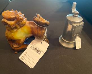 Jade Style Foo Dog on Stand