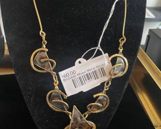 Brutalist Mixed Metal Necklace