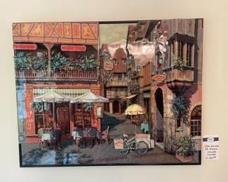 Jim Wilson 3D acrylic village collage