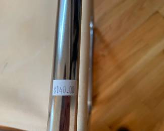 MCM canvas chrome chair