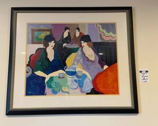 Sisters at Tea by Tarkay serigraph