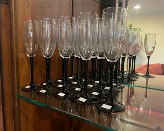 Black stem glasses