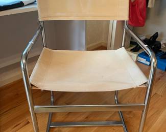 MCM canvas chrome chair