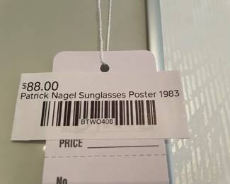 Patrick Nagel Sunglasses Poster 1983