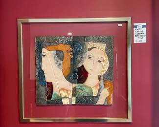Ruth Faktor Ceramic Art Relief Tile