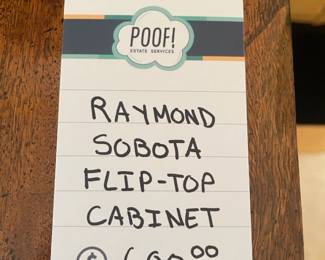 Raymond Sobota Flip -Top Cabinet