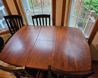 Wood Dining Room Table with 4 Chairs 