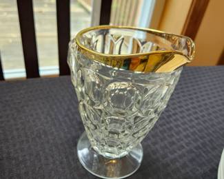 Gold Rimmed Pitcher 