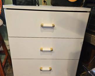 White 3 Drawer Dresser