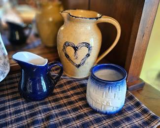 Assorted Blue Glassware 