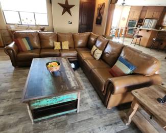 Santiago 10x10 Revelation Tigers Eye Sectional by Creative Leather Furniture